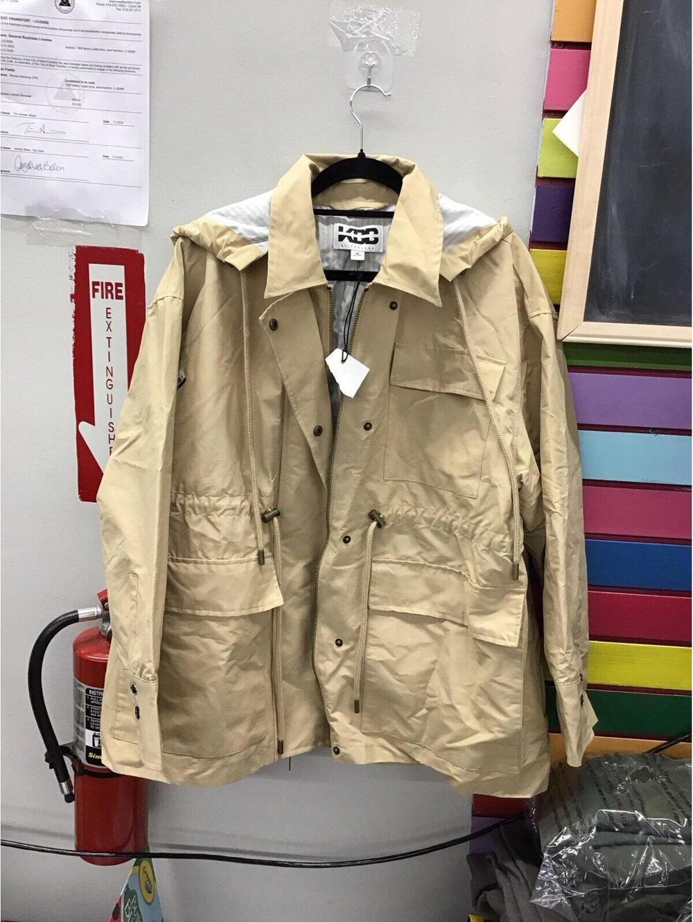 Kbb kahlana womens rain coat size medium khaki new from target